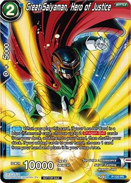 Great Saiyaman, Hero of Justice (Power Booster) P-120 card from Promotion Cards