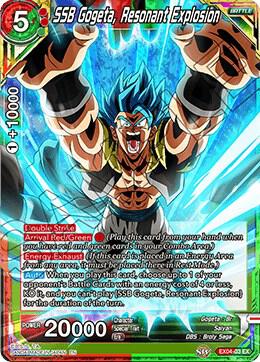 SSB Gogeta, Resonant Explosion EX04-03 card from Expansion Deck Box Set 04: Unity of Saiyans