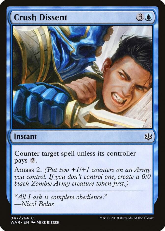 Crush Dissent 47 card from War of the Spark