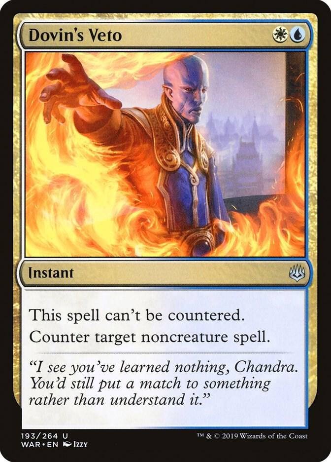 Dovin's Veto 193 card from War of the Spark