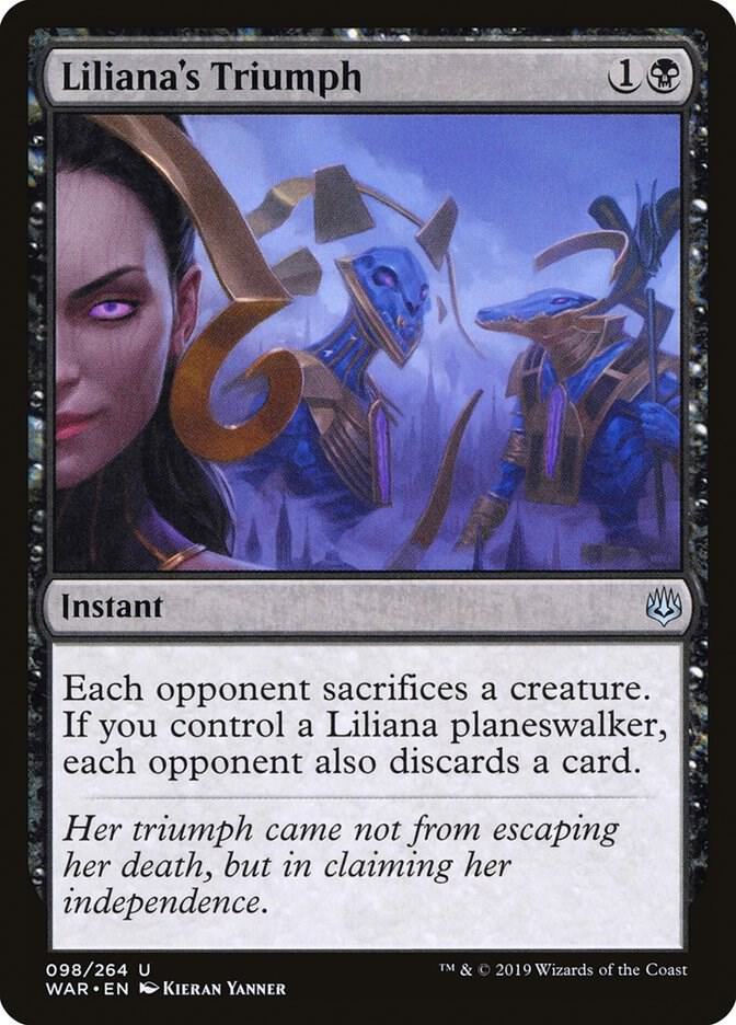 Liliana's Triumph 98 card from War of the Spark
