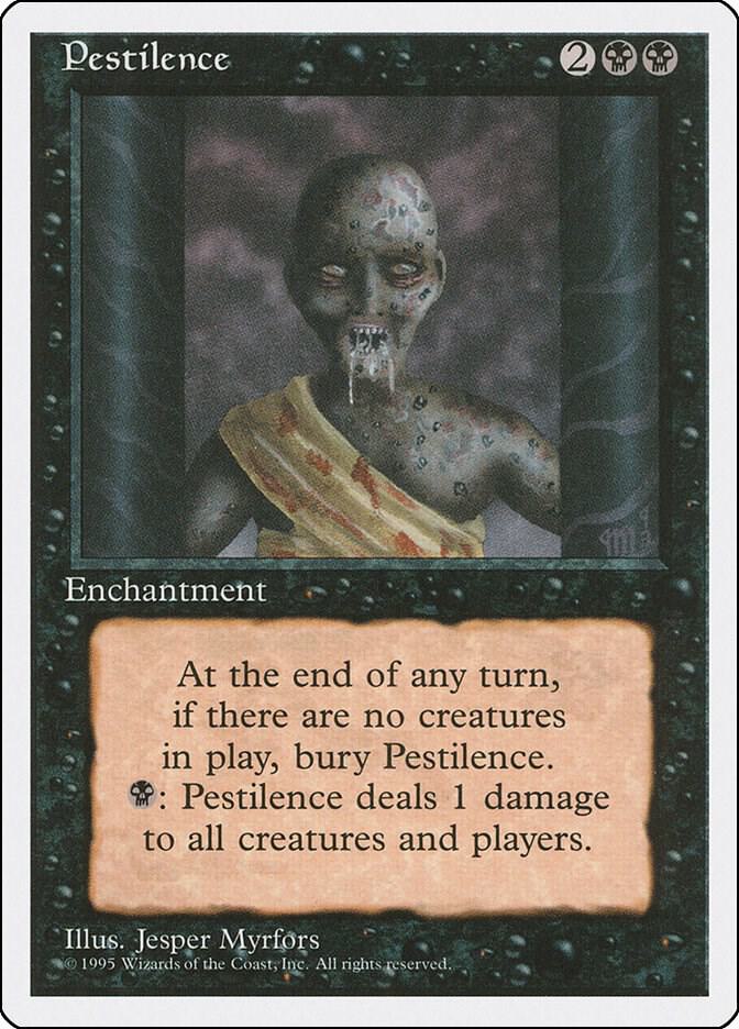 Pestilence card from Fourth Edition