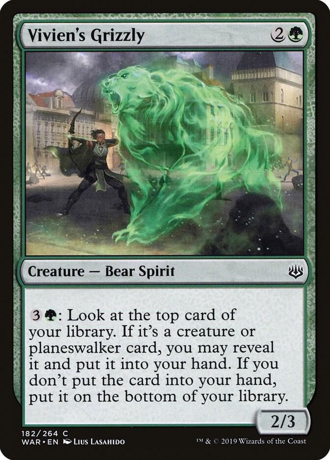 Vivien's Grizzly 182 card from War of the Spark