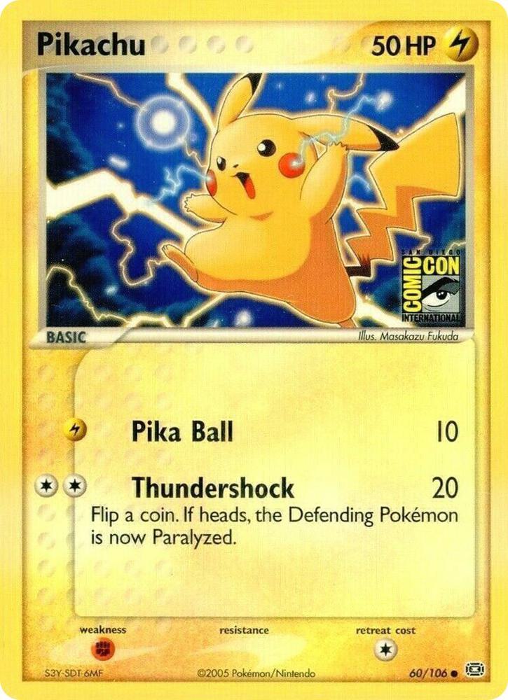 Pikachu - 60/106 (2005 San Diego Comic Con) 060/106 card from Miscellaneous Cards & Products