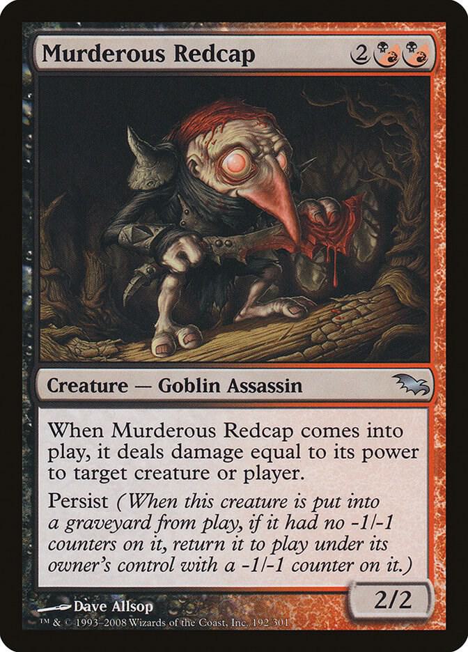 Murderous Redcap 192 card from Shadowmoor