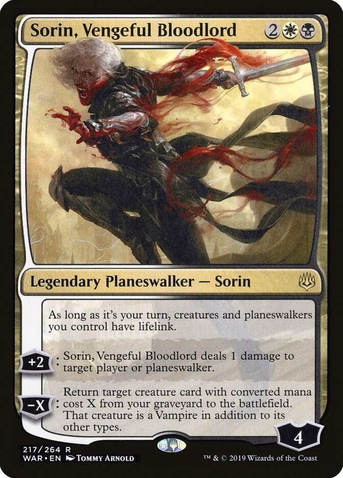 Sorin, Vengeful Bloodlord 217 card from War of the Spark