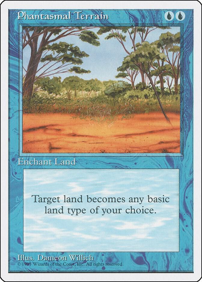 Phantasmal Terrain card from Fourth Edition