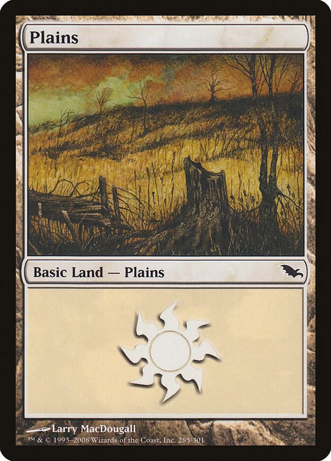 Plains 285 card from Shadowmoor
