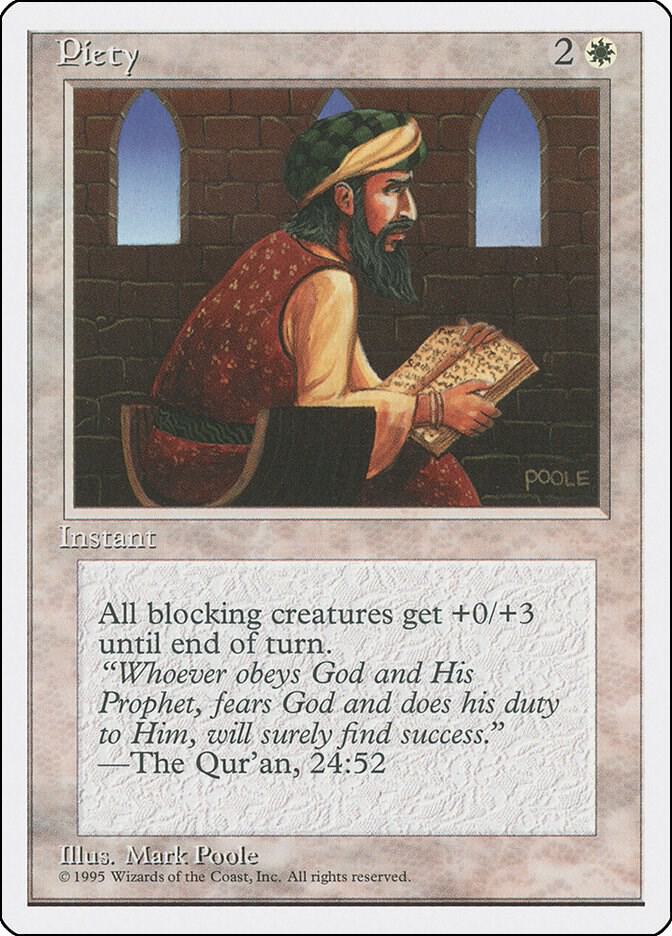 Piety card from Fourth Edition