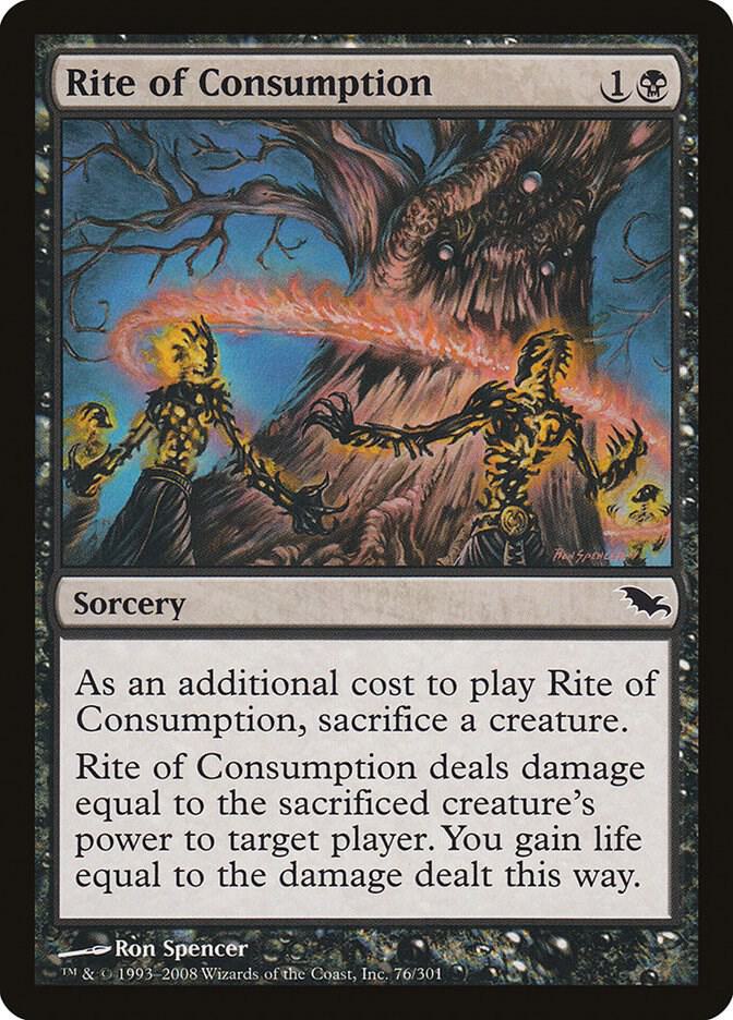 Rite of Consumption 76 card from Shadowmoor