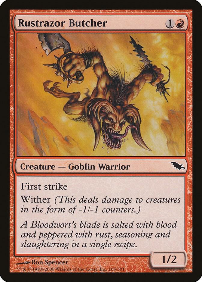 Rustrazor Butcher 105 card from Shadowmoor