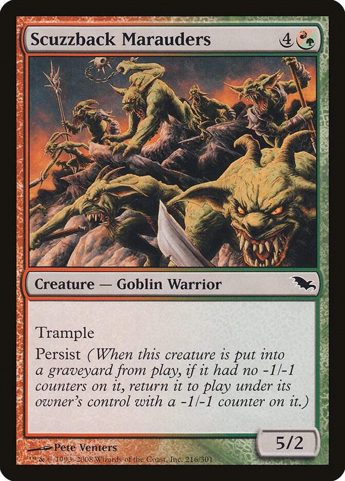 Scuzzback Marauders 216 card from Shadowmoor
