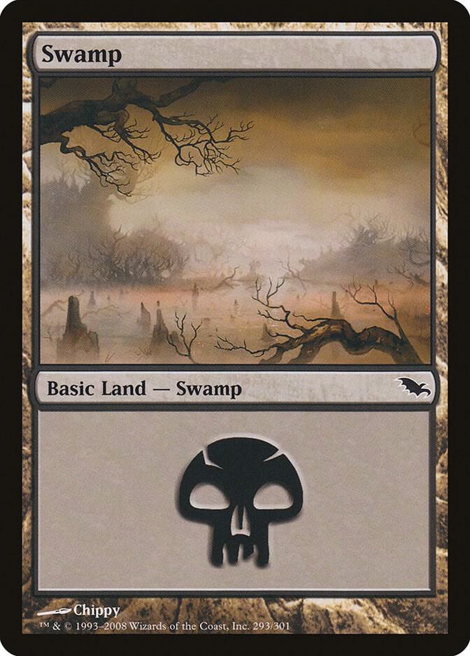 Swamp 293 card from Shadowmoor