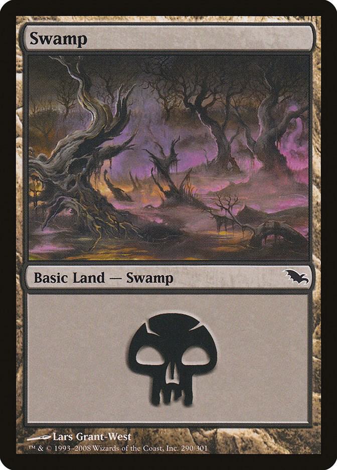 Swamp 290 card from Shadowmoor