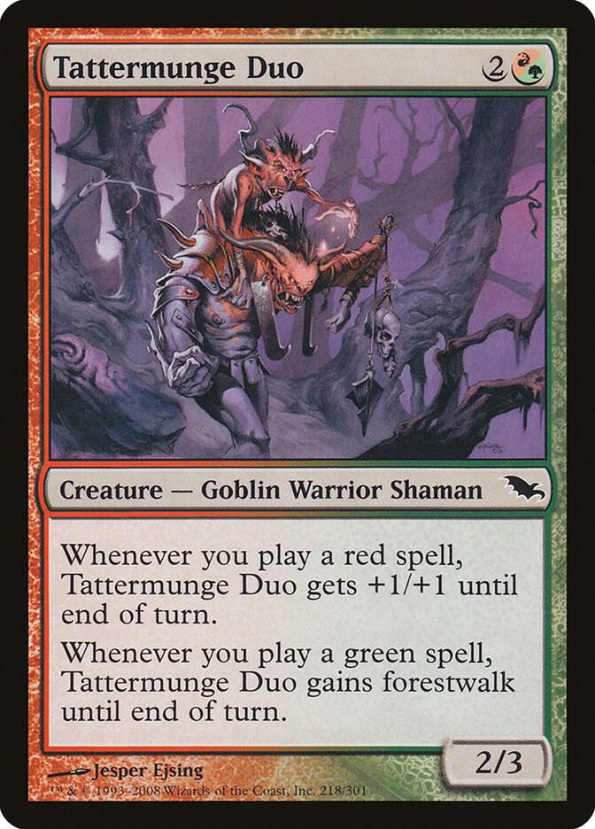 Tattermunge Duo 218 card from Shadowmoor