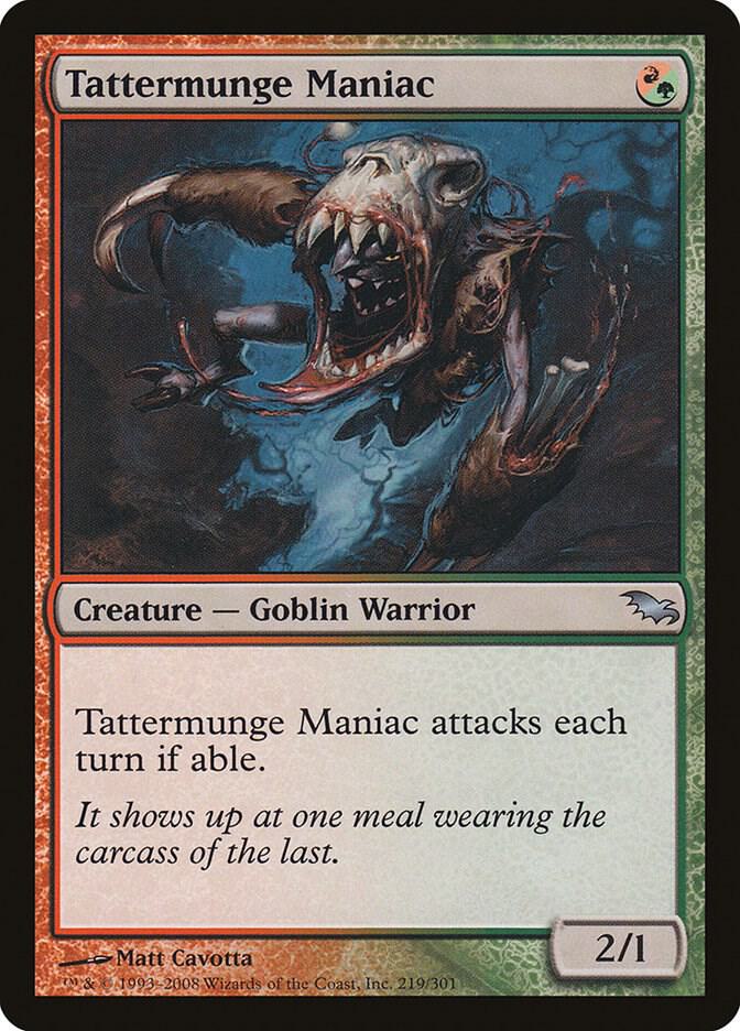 Tattermunge Maniac 219 card from Shadowmoor