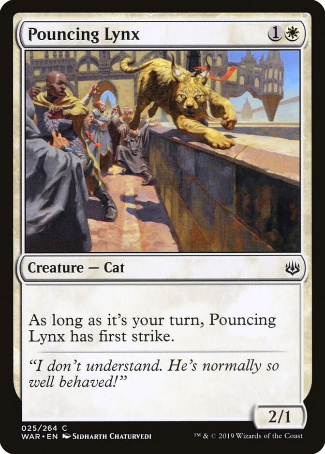 Pouncing Lynx 25 card from War of the Spark