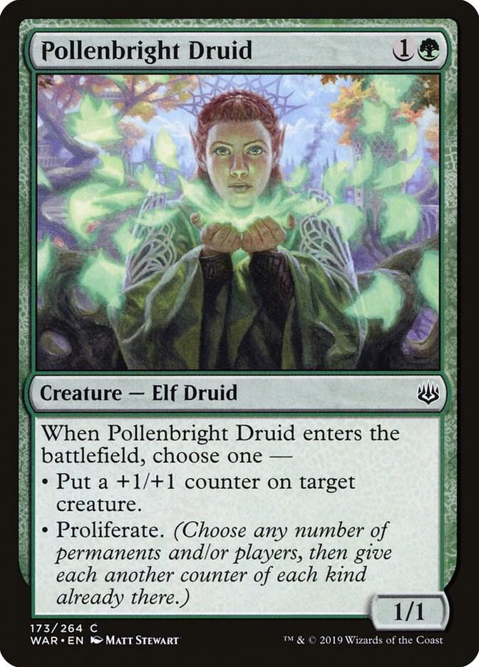 Pollenbright Druid 173 card from War of the Spark