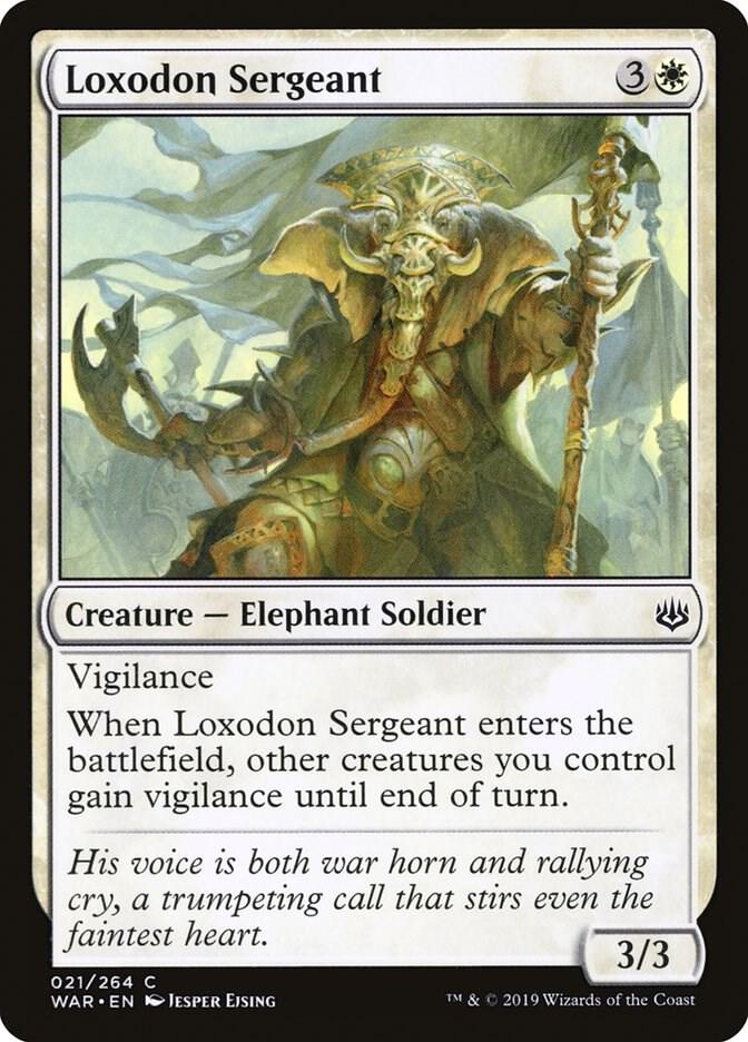 Loxodon Sergeant 21 card from War of the Spark