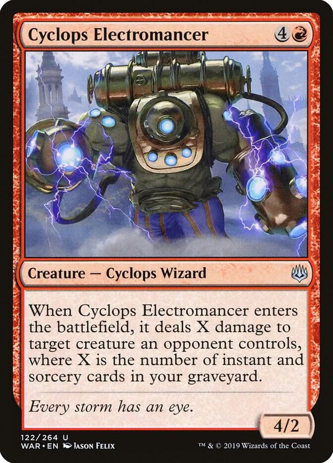 Cyclops Electromancer 122 card from War of the Spark
