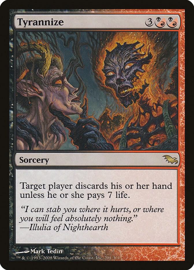 Tyrannize 201 card from Shadowmoor