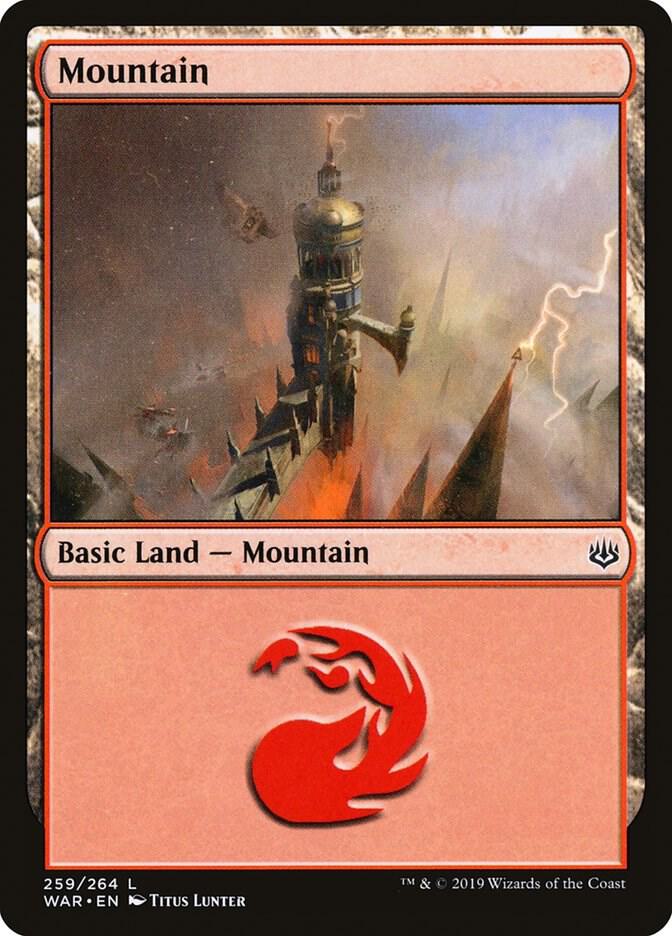 Mountain 259 card from War of the Spark