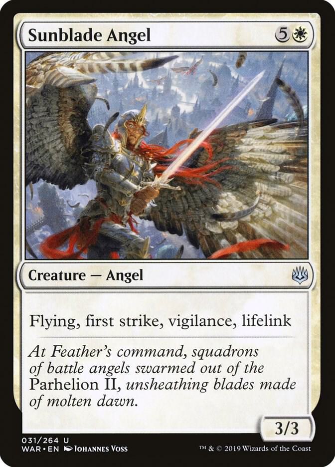 Sunblade Angel 31 card from War of the Spark