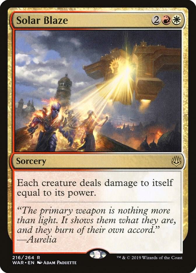 Solar Blaze 216 card from War of the Spark