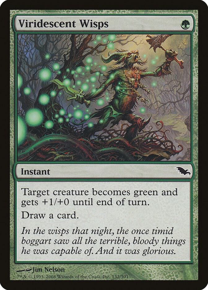 Viridescent Wisps 132 card from Shadowmoor