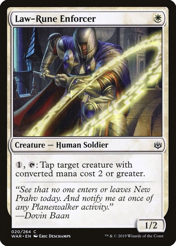 Law-Rune Enforcer 20 card from War of the Spark