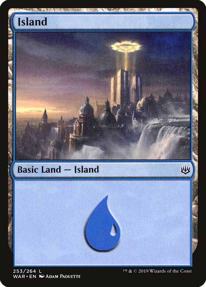 Island 253 card from War of the Spark