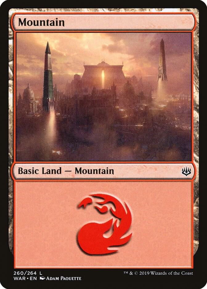 Mountain 260 card from War of the Spark