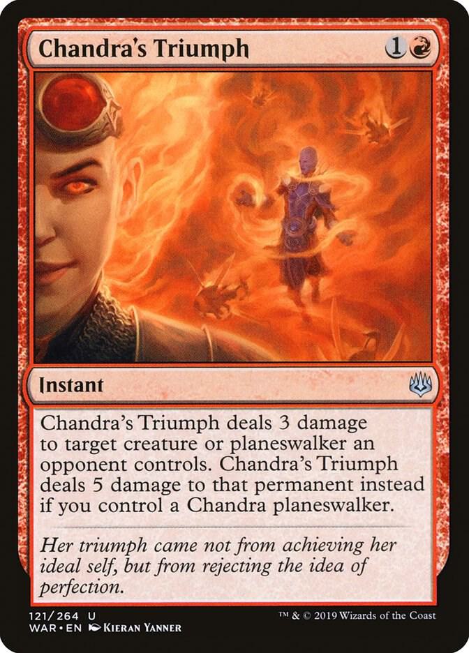 Chandra's Triumph 121 card from War of the Spark