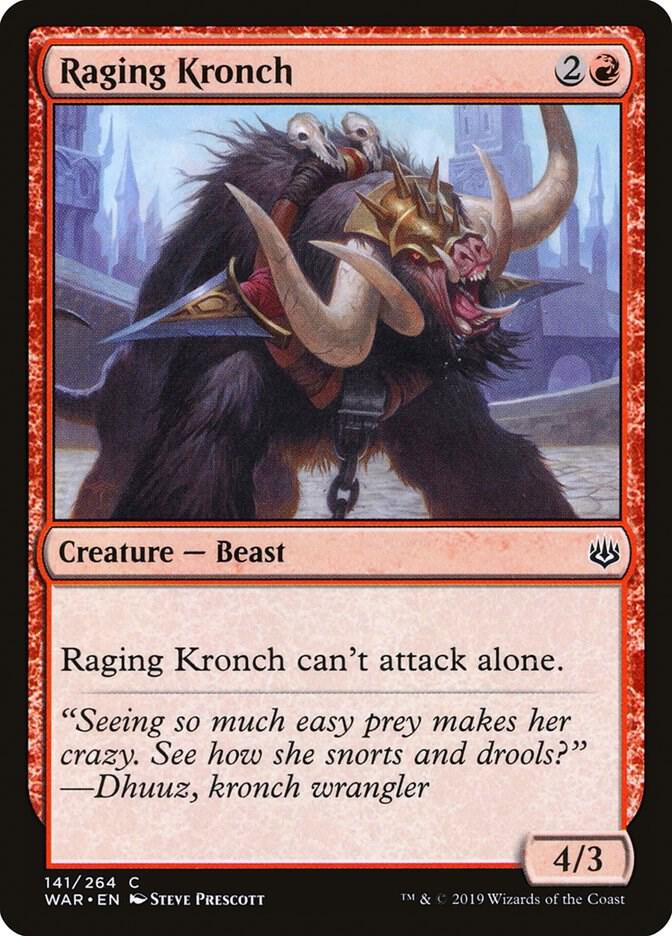 Raging Kronch 141 card from War of the Spark