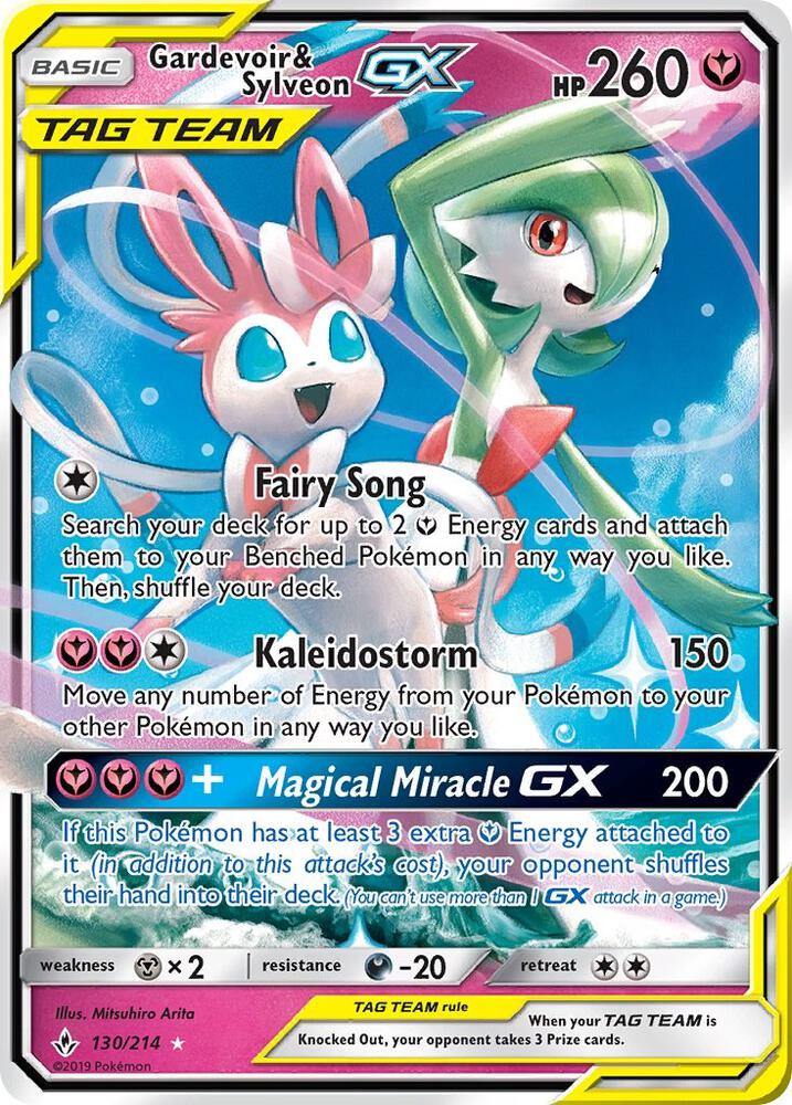 Gardevoir & Sylveon GX 130/214 card from SM - Unbroken Bonds