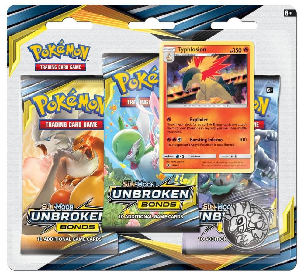 Unbroken Bonds 3 Pack Blister [Typhlosion] card from SM - Unbroken Bonds