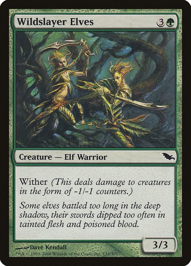 Wildslayer Elves 133 card from Shadowmoor