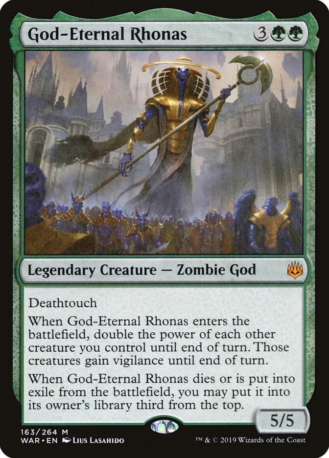 God-Eternal Rhonas 163 card from War of the Spark