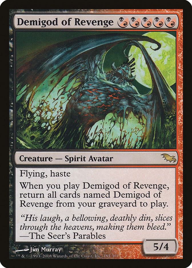 Demigod of Revenge 183 card from Shadowmoor