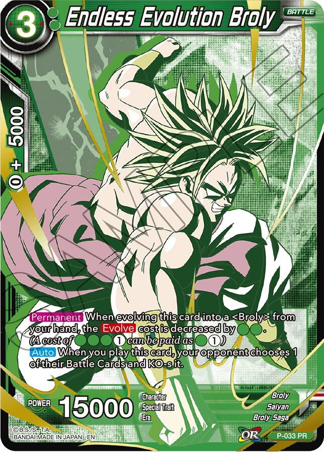 Endless Evolution Broly (Alternate Art) P-033 card from Special Anniversary Set