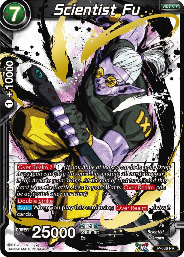Scientist Fu (Alternate Art) P-036 card from Special Anniversary Set