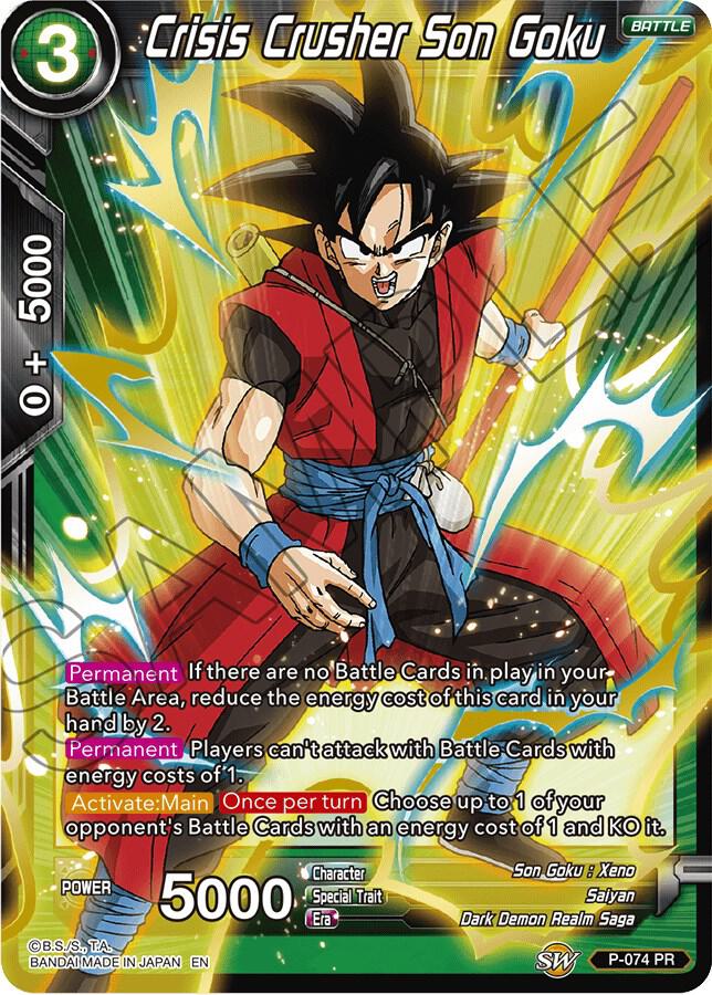Crisis Crusher Son Goku (Alternate Art) P-074 card from Special Anniversary Set
