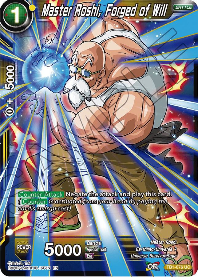 Master Roshi, Forged of Will (Alternate Art) TB1-076 card from Special Anniversary Set