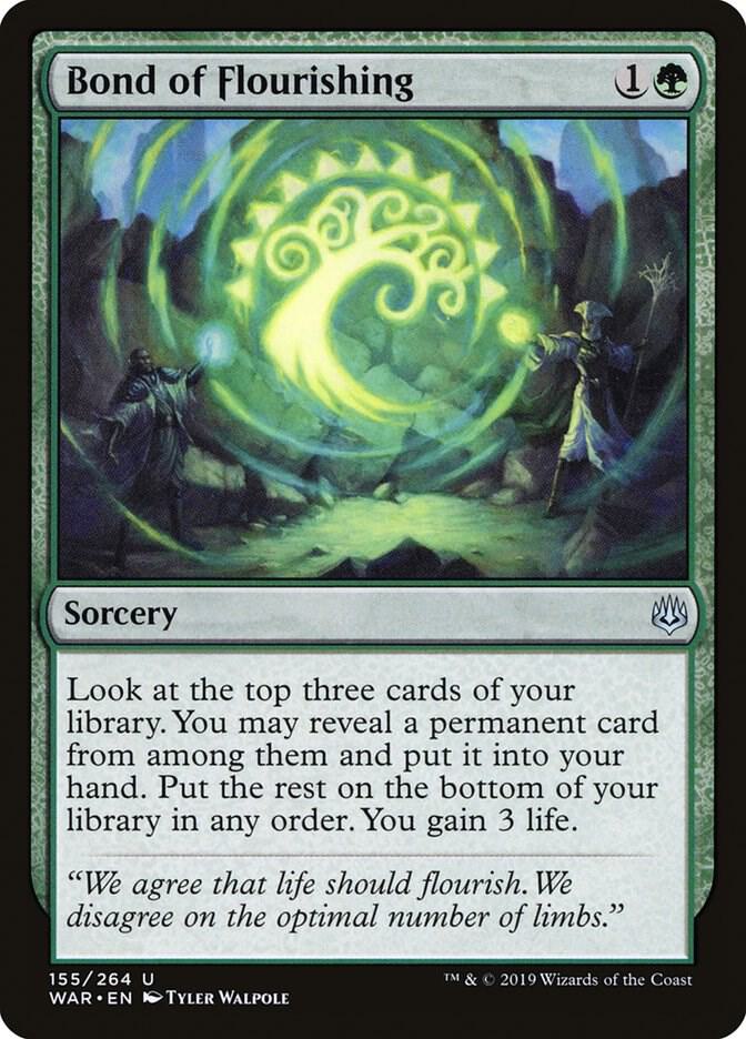 Bond of Flourishing 155 card from War of the Spark