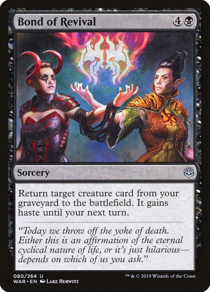 Bond of Revival 80 card from War of the Spark