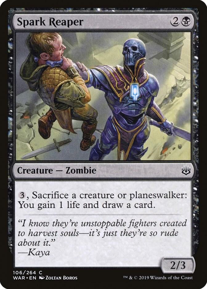 Spark Reaper 106 card from War of the Spark