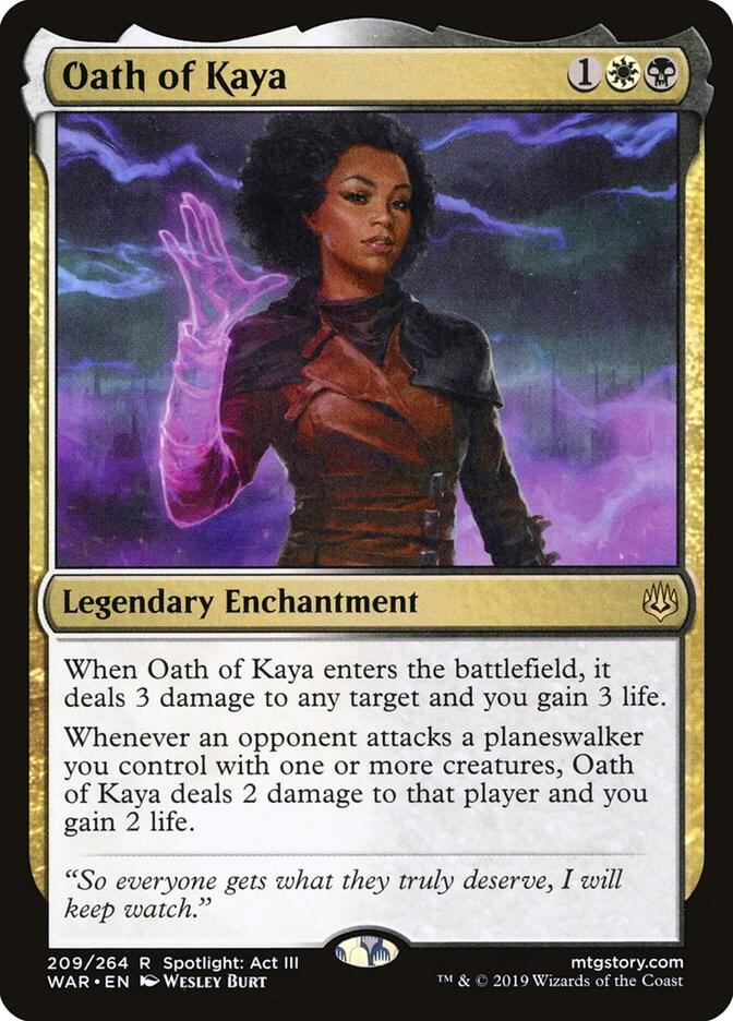 Oath of Kaya 209 card from War of the Spark