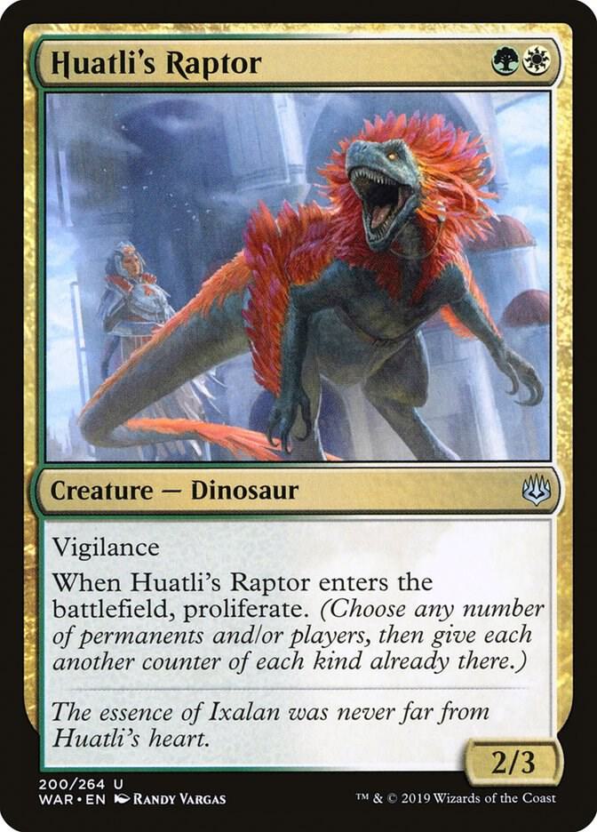 Huatli's Raptor 200 card from War of the Spark