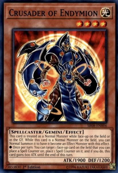 Crusader of Endymion SR08-EN006 card from Structure Deck: Order of the Spellcasters
