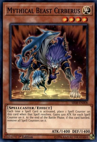 Mythical Beast Cerberus SR08-EN008 card from Structure Deck: Order of the Spellcasters